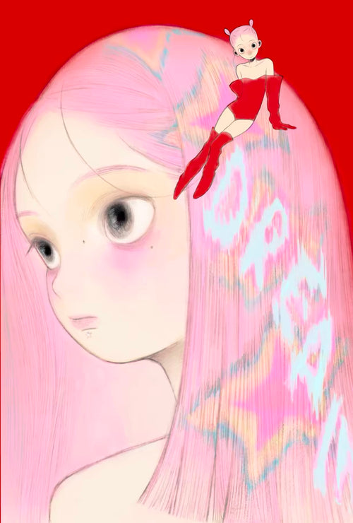 《Fufu X SELFY》Art Postcard｜Dreamy Girl Illustration Indie Aesthetic Greeting Card, Healing Art Stationery